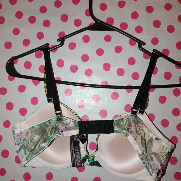 Victoria's secret Very Sexy Pushup Gold Strap Bra 34B Tropical Print  🍹☀️ 🌺 - Picture 5 of 7